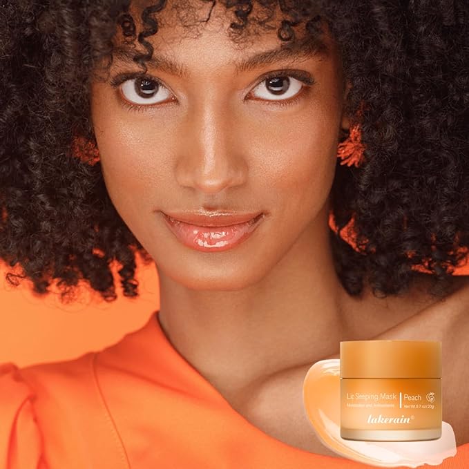 Lip Sleeping Mask,Moisturizing Lip Mask 0.7oz(01-Peach)