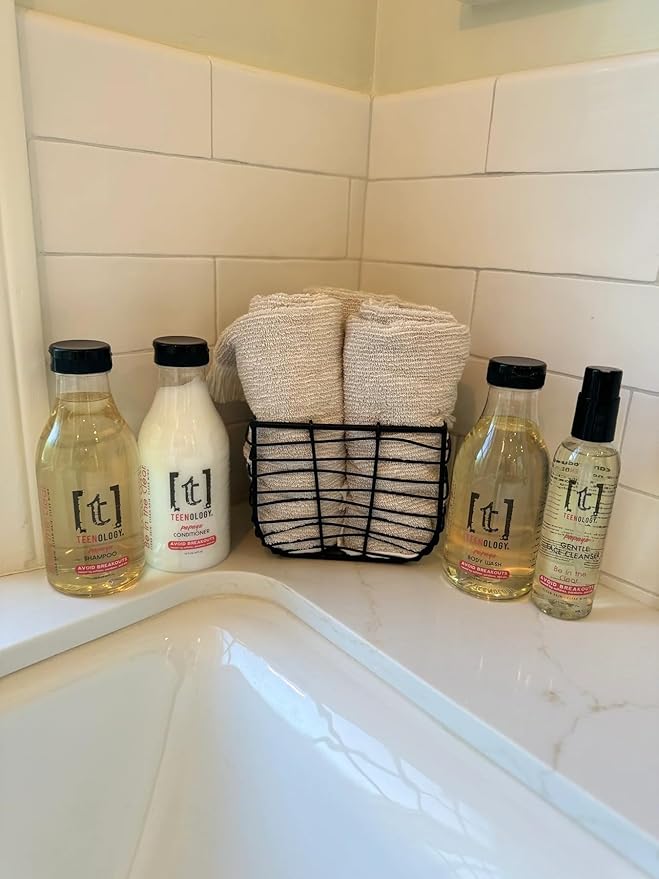 Teenology Conditioner for Teens - Avoid Forehead and Body Acne - Sulfate and Paraben Free, Noncomedogenic, Natural Botanical Extracts, NEW Fresh Papaya - 16 oz.