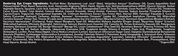 Brickell Men's Restoring Eye Routine for Men, Eye Cream and Serum for Men, Natural and Organic, Unscented, Men's Skin Care Gift Set