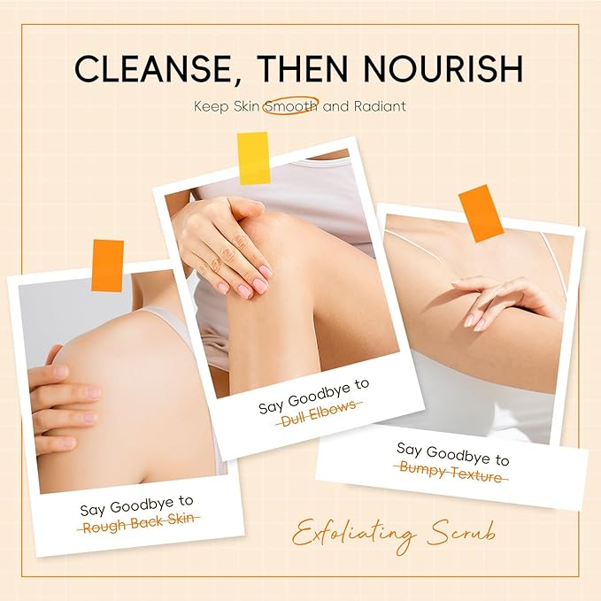 Turmeric Vitamin C Face Scrub Cream, Micro Particles Facial Scrub Exfoliating Clears Blackheads, Improve Dark Spot, with Walnut Shell Powder, Shea Butter Extract -3 PCS