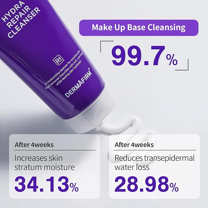 Dermafirm Hydra Repair Cleanser R4 Perilla Purple 150g – Hydrating and Soothing Facial Cleanser for Sensitive Skin