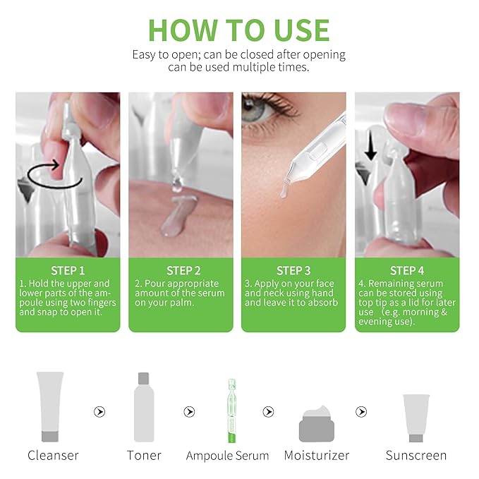 Gentle Botanical Acne Treatment for Face – Acid-Free Spot Facial Serum with Niacinamide & Witch Hazel, Soothes Redness & Controls Breakouts for Sensitive, Oily & Acne-Prone Skin – 1.2 ml × 30 Ampoules