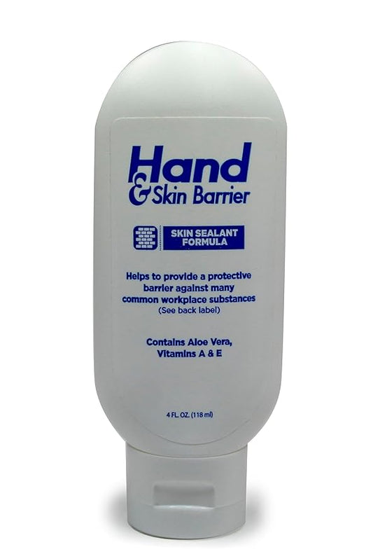 CoreTex Hand & Skin Barrier Cream - 4oz Bottle of Skin Protection Cream for Workers, Mechanics, and Gardeners Against Common Workplace Substances - Infused with Aloe Vera and Vitamins A & E