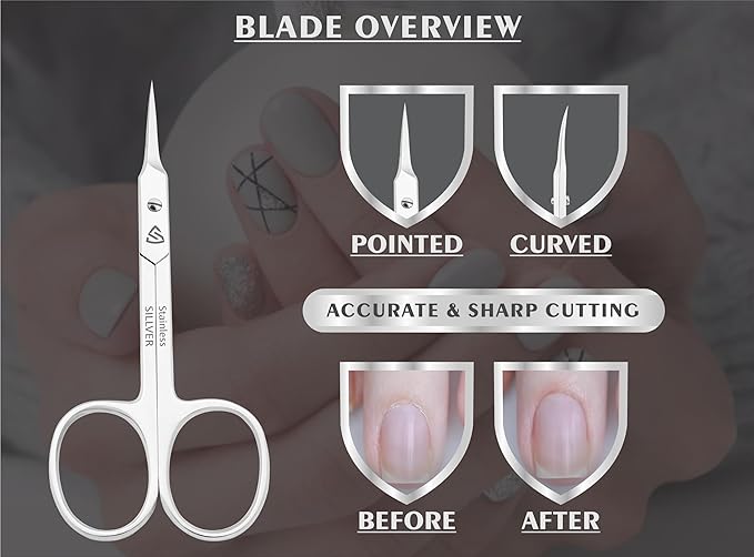 Cuticle Scissors Curved Blade -