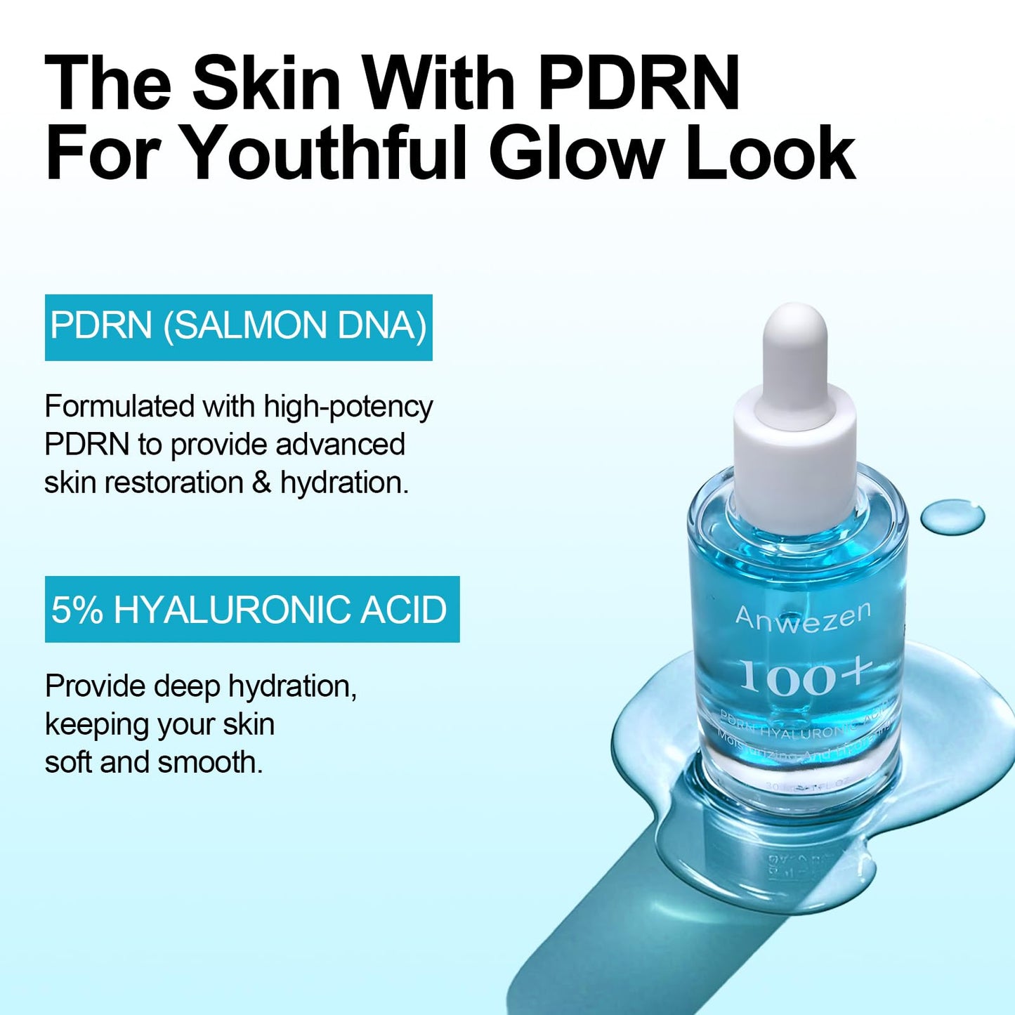 Salmon DNA PDRN Serum,Niacinamide Serum for Face,Hydrating & Moisturizing & Firming, Uneven Skin Tone, Korean Skincare(30ml/1.01 fl.oz.)