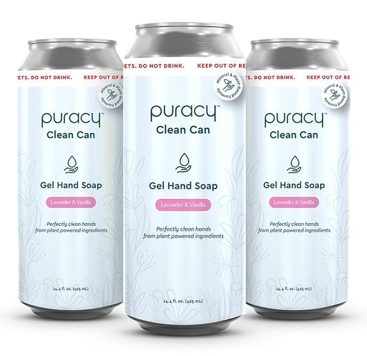 Puracy Gel Hand Soap Clean Can Refill - Plant-Powered Natural Hand Soap As Seen on TikTok, Non-Toxic, Sulfate-Free Liquid Soap, Moisturizing Handwash Liquid Gel (Lavender & Vanilla, 14.4 fl oz)