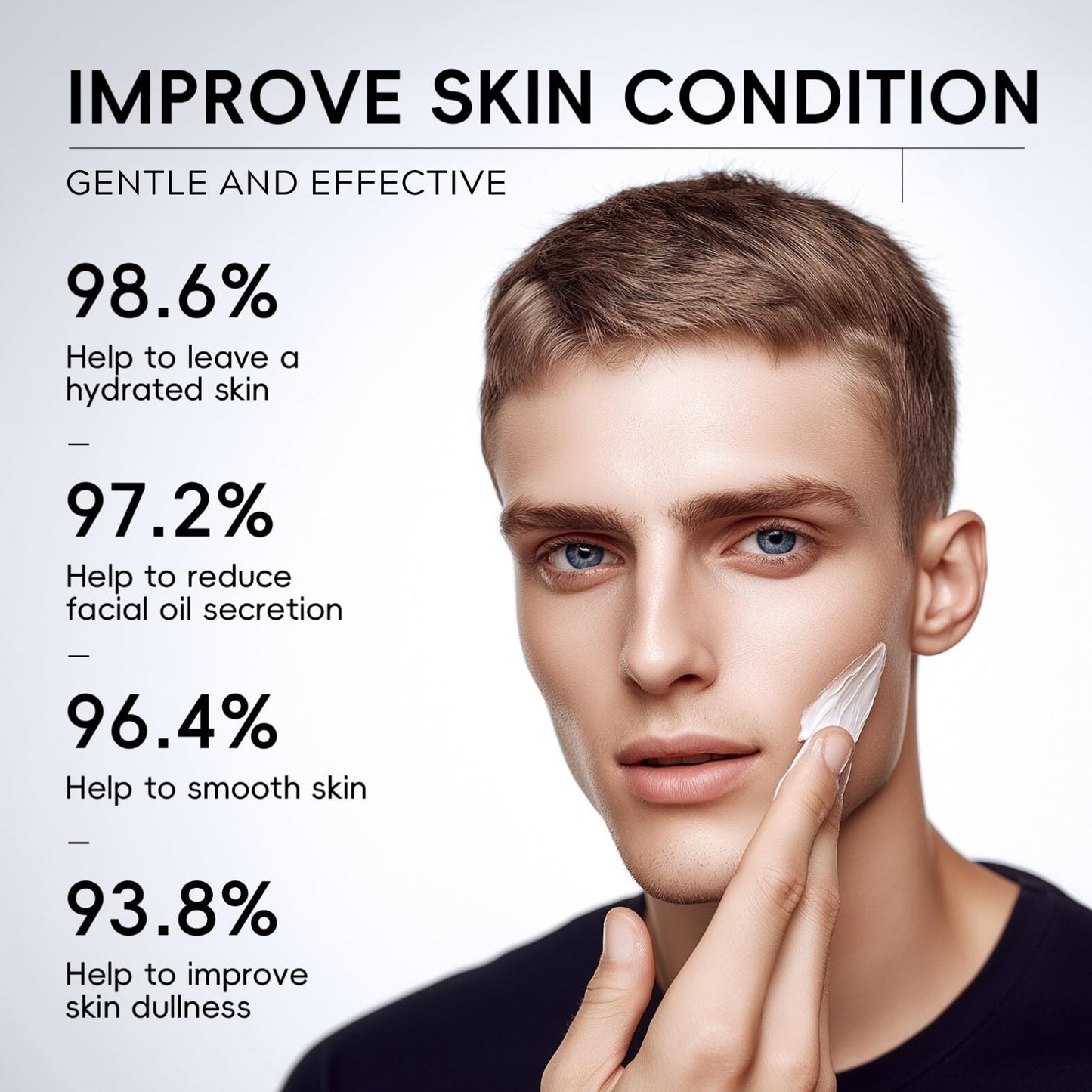 Skin Care for Men Hydrate, Anti-Aging Mens Facial Care Kit - Daily Men’s Skin Care Kit for Sensitive Skin & Dryness Protection | Mens Christmas Gifts Stocking Stuffers for Boyfriend Dad Husband 6Pcs