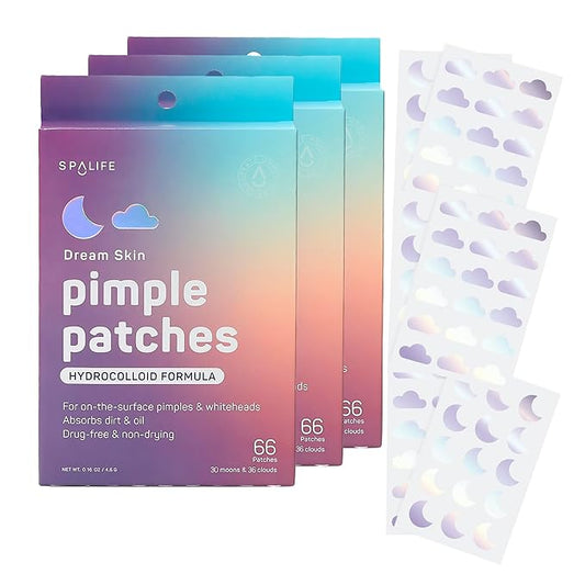 SpaLife Beauty Dream Skin Pimple Patches – Hydrocolloid Formula for Acne, Spots, Redness, and Oiliness – 90 Moons & 108 Clouds – Acne Patches – Spot Treatment – Hydrocolloid Patches – Zit Patches
