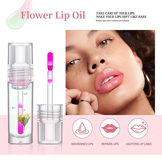 Lip Oil Tinted, Joyeee 6pcs Moisturizing Lip Glow Moisturizing