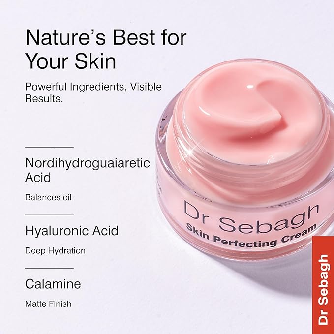 Skin Perfecting Cream (1.7 fl oz) | Formulated for Oily Skin | Lightweight Mattiyfing Water-Based Moisturizer For Sebum Control | Contains Vitamin B5 & Glycerin For Dermal Repair | Oil Free