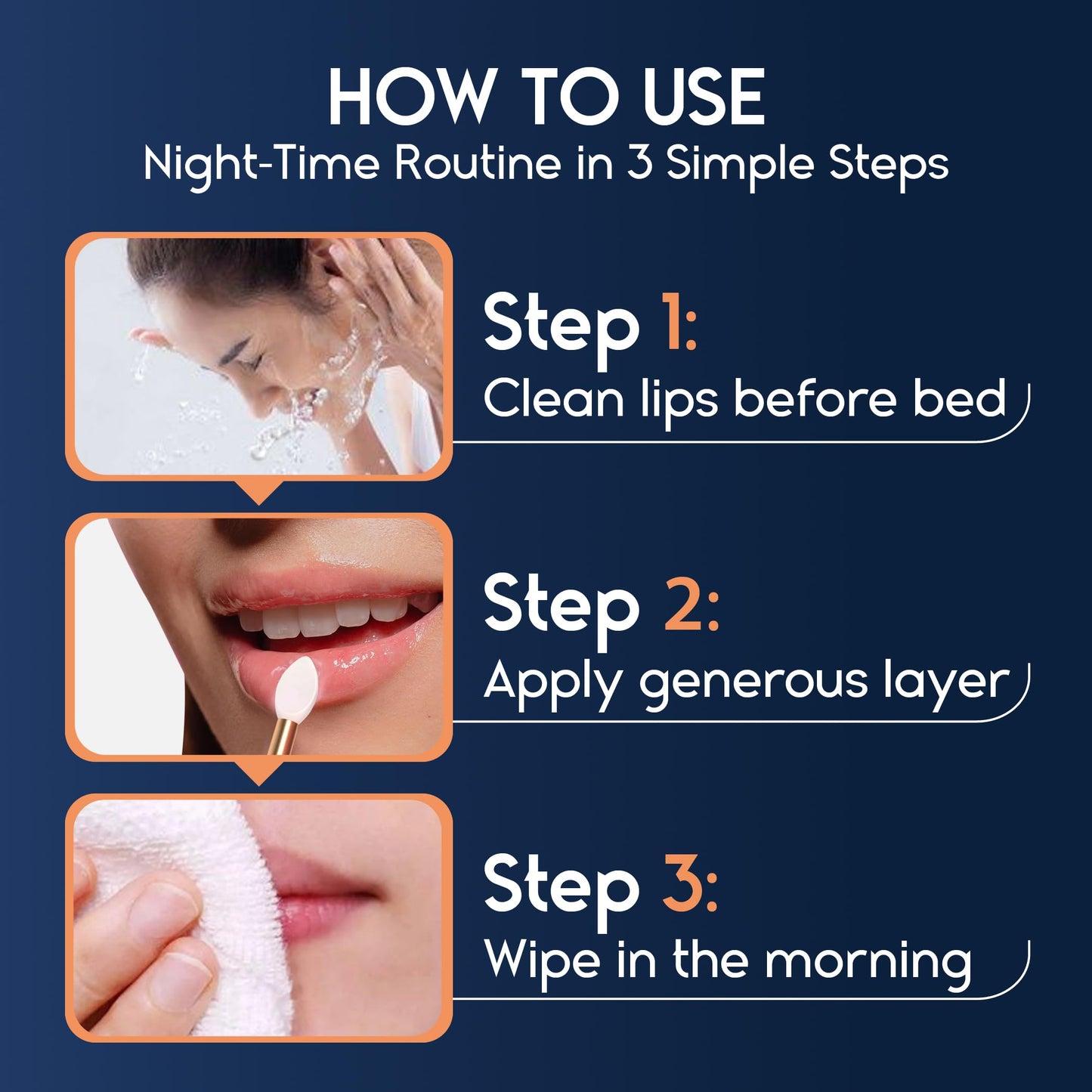 Lip Mask Overnight with Hyaluronic Acid & Collagen, Lip Sleeping Mask for Dry Cracked Lips, Moisturizing, Hydrating, Exfoliating Night Treatment for Lip Care (Peach)