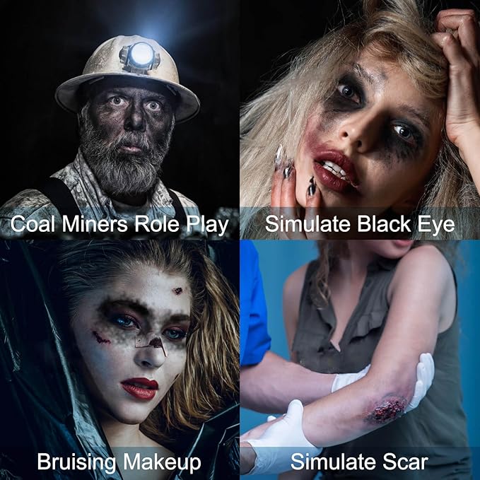 MEICOLY Black Special Effects Powder,Ultrafine Loose Dirt Powder Halloween,Charred Ash, 0.88Oz