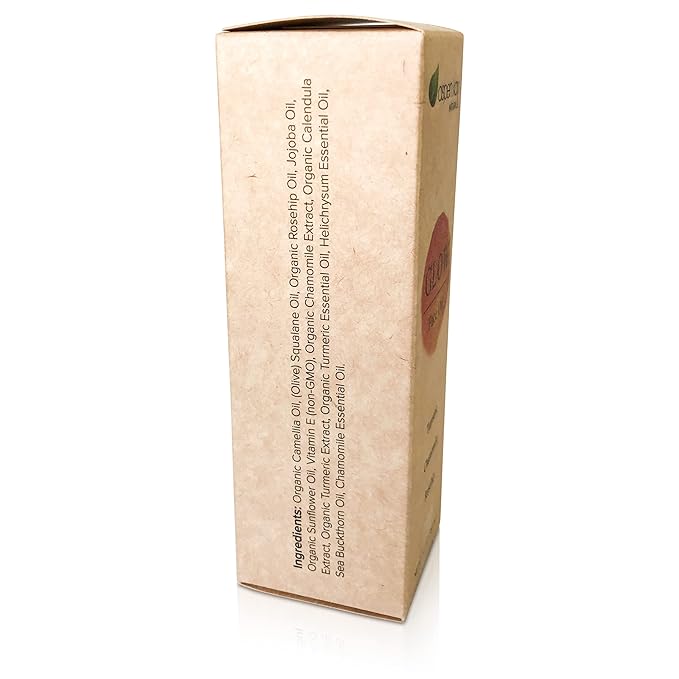 Glow - Turmeric & Rosehip Face Oil, Natural & Organic Face Moisturizer with Turmeric and Chamomile - Facial Serum - 2 oz