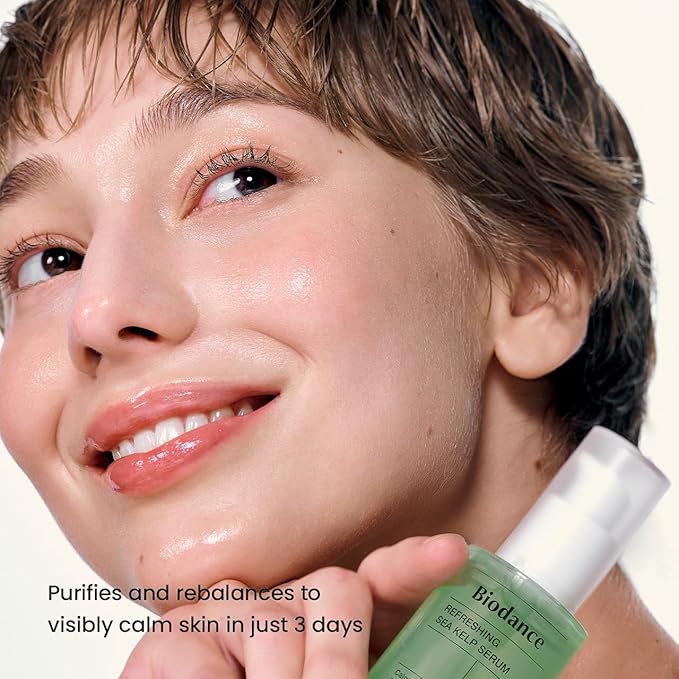 BIODANCE Refreshing Sea Kelp Serum, Oil & Sebum Control, Calming Serum for Oily & Combination Skin, Korean Skincare | 1.01 fl.oz x 1 ea
