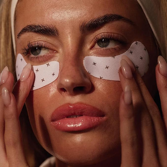 + Lux Unfiltered Cooling Under Eye Patches - Anti-Slip Caffeine Infused Korean Eye Mask - Reduces Puffiness, Brightens, & Hydrates Skin - Fragrance Free, Vegan, & Cruelty Free - 10 Count