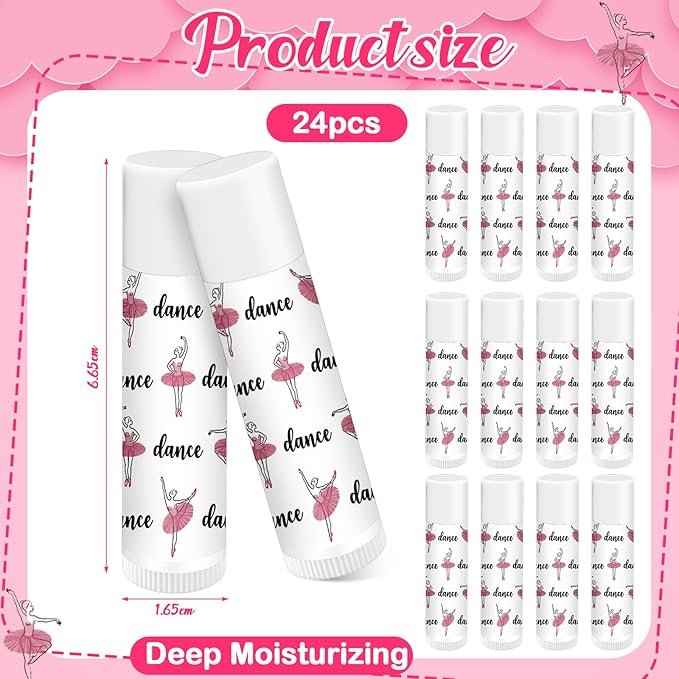 24 Pack Dance Theme Ballet Lip