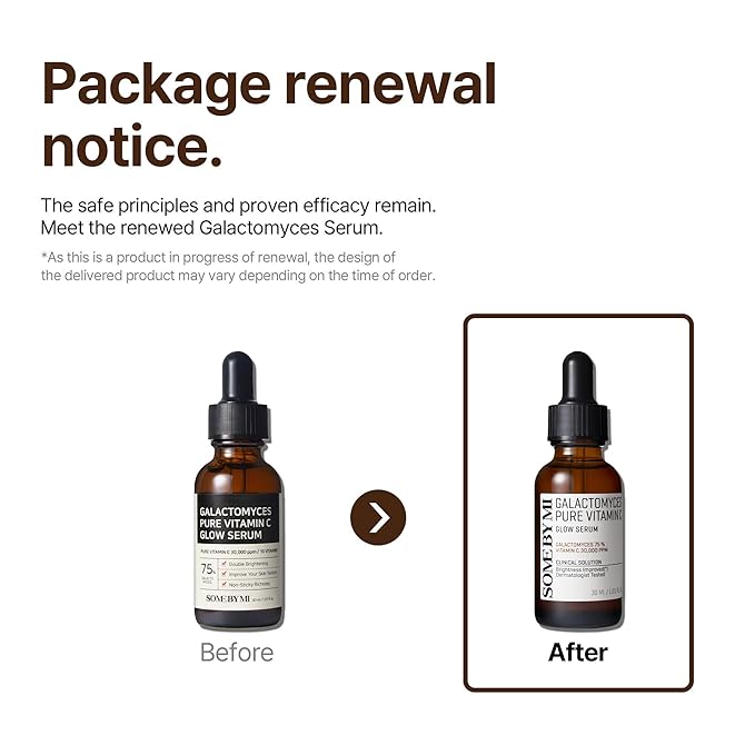 SOME BY MI Galactomyces Pure Vitamin C Glow Serum - 1.01Oz, 30ml - Korean Vitamin C Face Serum for Glow Glass Skin - Dark Spot Correcting Serum with Skin Texture and Elasticity Care - Korean Skin Care