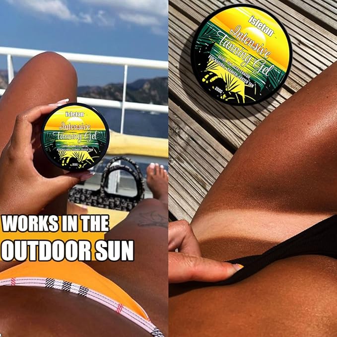 intensive tanning gel mango, tanning gel for outdoor sun & tanning bed, 200g