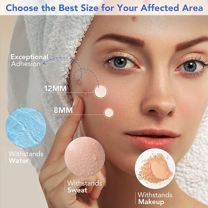 Pimple Patches for Face,Acne Patches for Face,Pimple Patch,Zit Patches,Hydrocolloid Blemish Patches for Covering Zits ,with Salicylic Acid,Tea Tree oil & Calendula oil (108 Counts, Count, 108.0)
