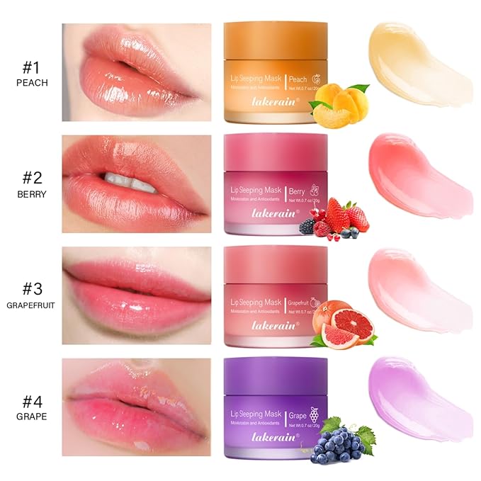 Lip Sleeping Mask,Moisturizing Lip Mask 0.7oz(01-Peach)