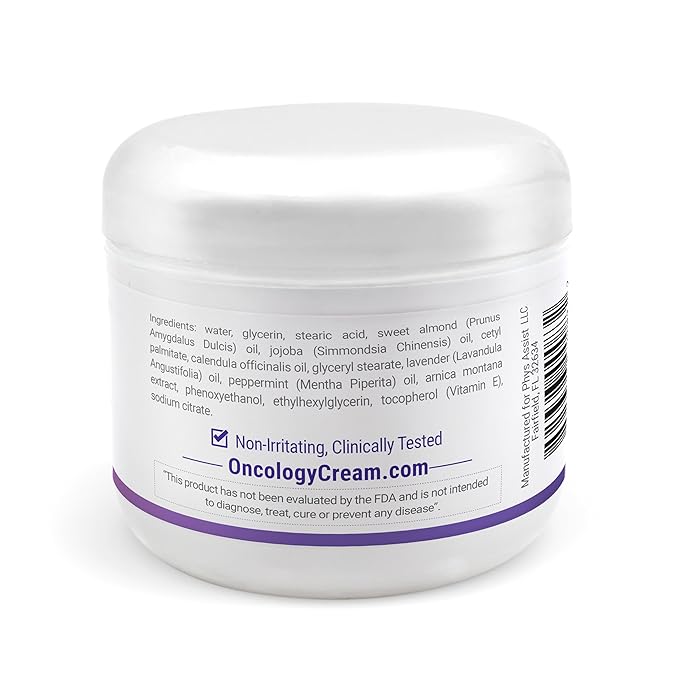 PhysAssist - Oncology Body Cream with Botanicals, 4 oz. Soothing and Hydrating to Stressed Skin. Made with Oils of Lavender, Calendula, and Peppermint. Non-Irritant, Clinically Tested (Pack of 2)