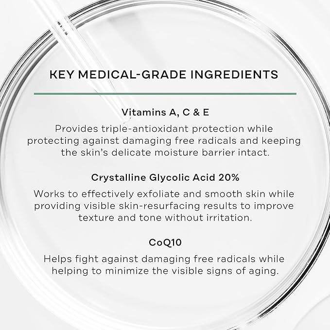 Replenix Glycolic Acid 20% Resurfacing Cream, Hydrating & Lightweight Medical-Grade Exfoliating Face Moisturizer for Skin Discoloration (1.7 oz)