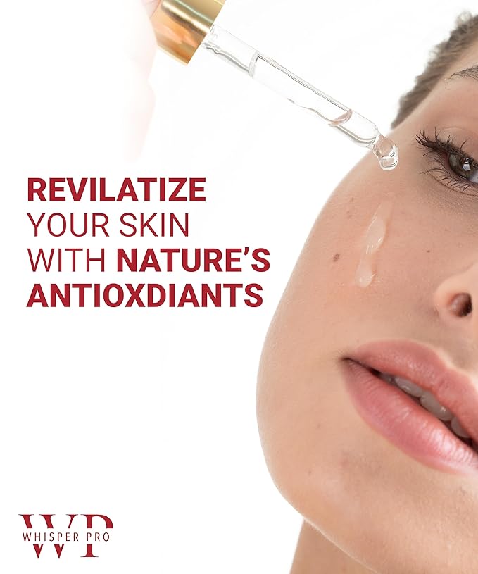 Whisper Pro Red Tomato Face Moisturizing Serum 100% Vegan 1 fl oz. - Anti Aging and Hydrating Formula - Evening Skin Tone - Strengthening Skin Barrier - Lycopene Face Skin Treatment Serum