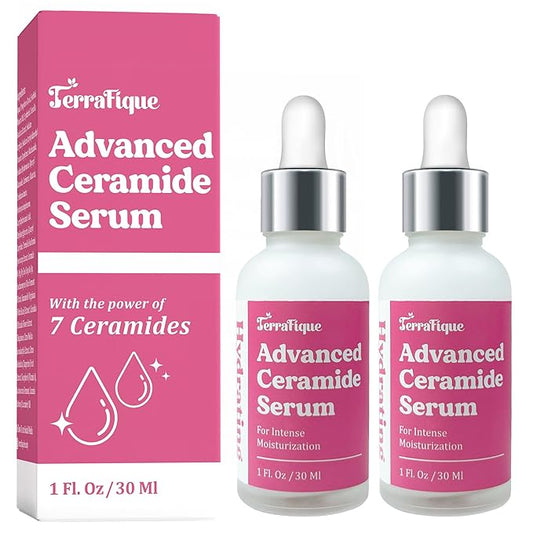 Ceramide Serum for Face - Hydrating Face Serum for Women - Anti Aging - Ceramide Barrier Repair with Centella, Vitamin A C E - Anti Aging Serums for Dry Sensitive Skin - 1 Fl Oz - 2 Pack