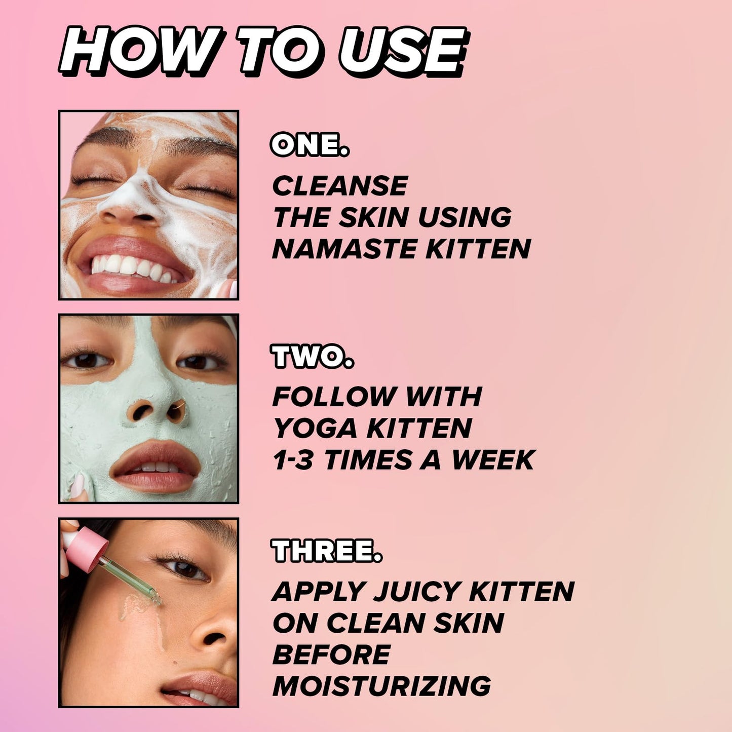 I DEW CARE Blemish Heartleaf Skincare Set - Kitten My Balance On | Foam Cleanser & Wash-off Mask & Serum, Clear and Soothe Irritation, Abosorb Excess Oil, Gentle Face Wash, Travel Size