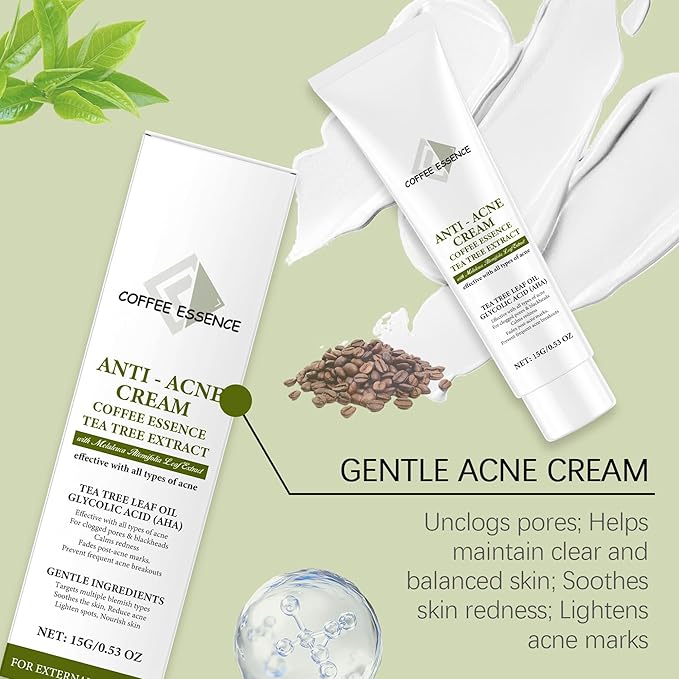 Acne Cream for Face – 15g Oil Balancing Pimple, Helps Reduce Breakouts for Oily & Blemish-Prone Skin, Gentle Daily Moisturizer for Teens & Adults (Unisex, Cruelty-Free)