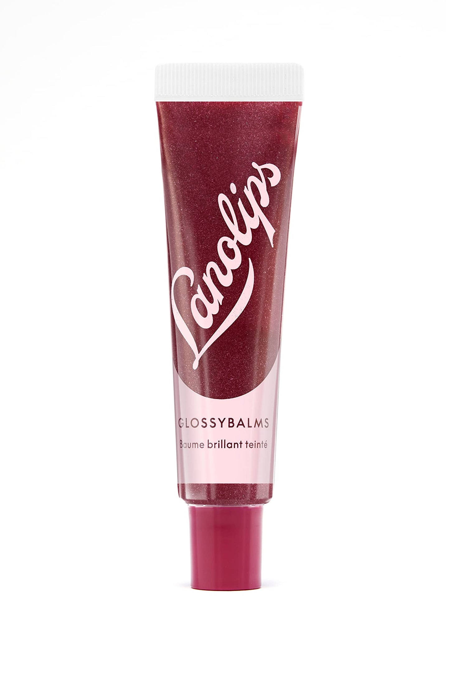Lanolips Glossybalm - Ultra Hydrating Tinted Lip Gloss for Dry, Chapped, Cracked Skin - Flavored Natural Lanolin Lip Balm with Lanolin Oil, Vitamin E & Mica - Berry (12.5g/0.44oz)