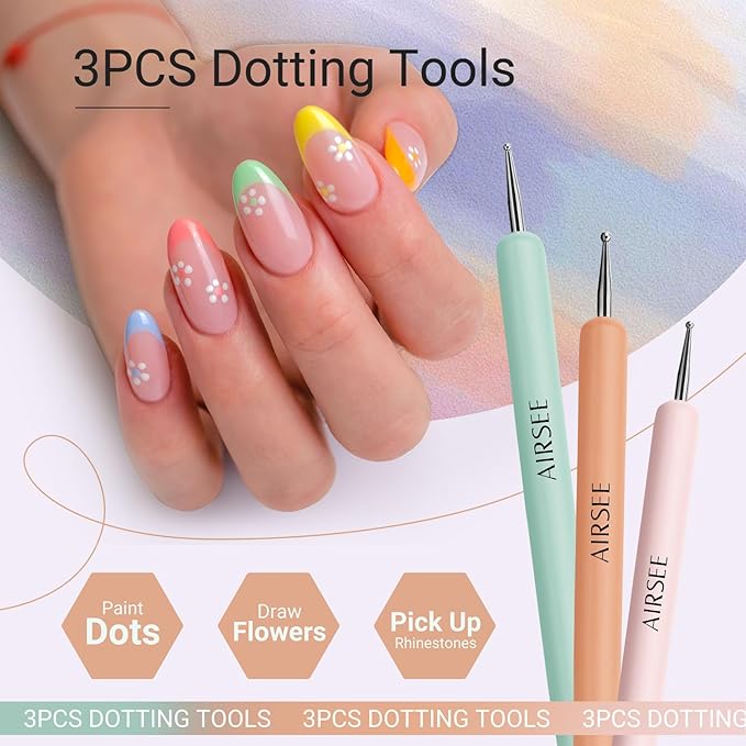 AIRSEE Nail Art Brush Set,