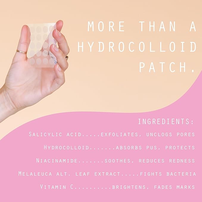 Dot Pimple Zit Patches for Face – Dermatologist Recommended & Ranked 1 for Most Effective Blemish Support – All Natural Hydrocolloid Acne Stickers with Vitamin C & Salicylic Acid (10 mm, 40 ct)