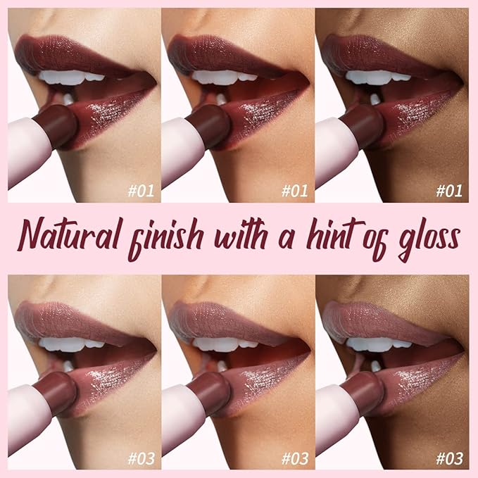 2PCS Tinted Lip Balm, Natural Semi-Gloss Hydrating