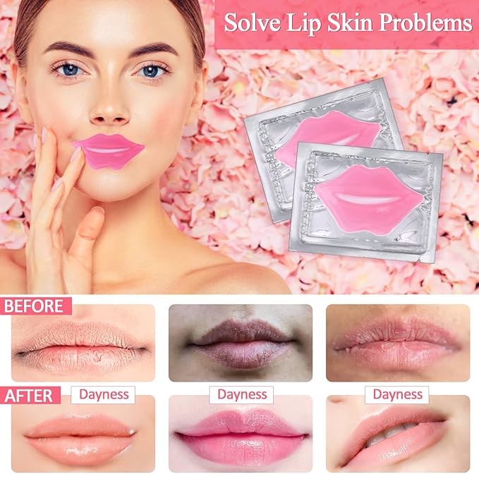 28 PCS Lip Mask,Collagen Crystal Lip Lips