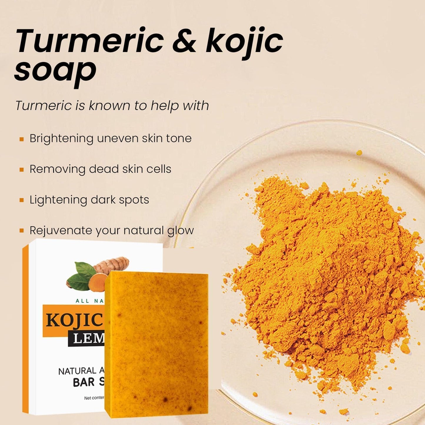 Turmeric Trio: Facial Wash, Cleansing Mousse, & Soap, Turmeric Wash and Care Three Piece Set, Turmerics Daily Skin Care Bundle Three Set for Face & Body (1 Sst)