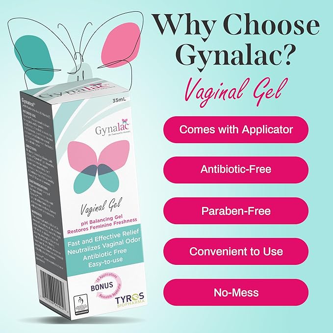 – PH Balancing Dual-Action Gel for Vaginal Health, Relieves Odor, Supports Healthy Bacteria, Fast-Acting, Paraben-Free, No-Mess for Women’s Health