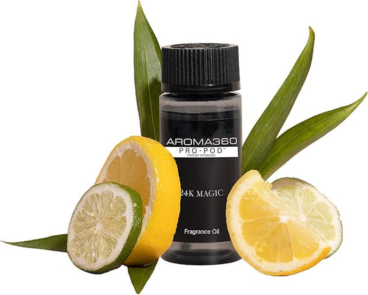 Aroma360 | 24K Magic Pro-Pod Oil Blend | Luxury Hotel Inspired Diffuser Oil | Aromatherapy Scent Diffuser Oil | Citrus Bergamot, Lemongrass and Jasmine 1.7 fl oz, 50 mL