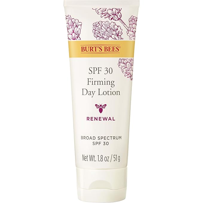Burt's Bees Renewal SPF 30 Firming Day Face Lotion With Bakuchiol, Sunscreen Face Lotion With Natural Retinol Alternative, 98 Percent Natural Origin Skin Care, 1.8 oz. Tube
