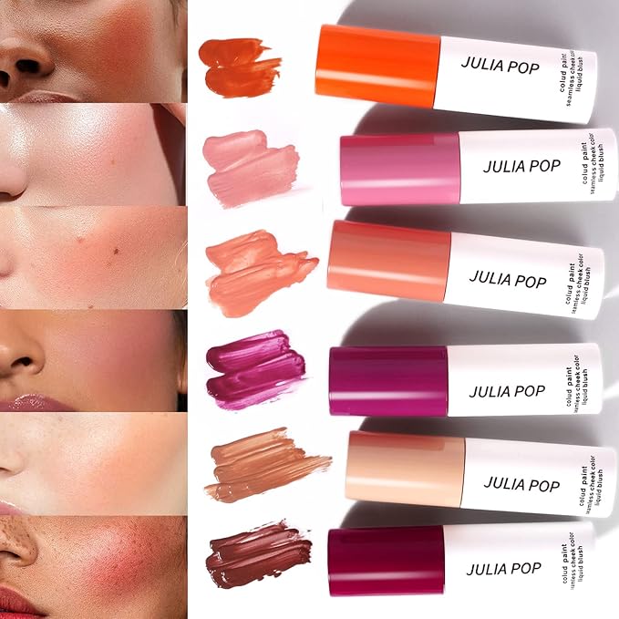 AKARY Velvet Mousse Liquid Blush Makeup for Cheeks, (02 Pink)