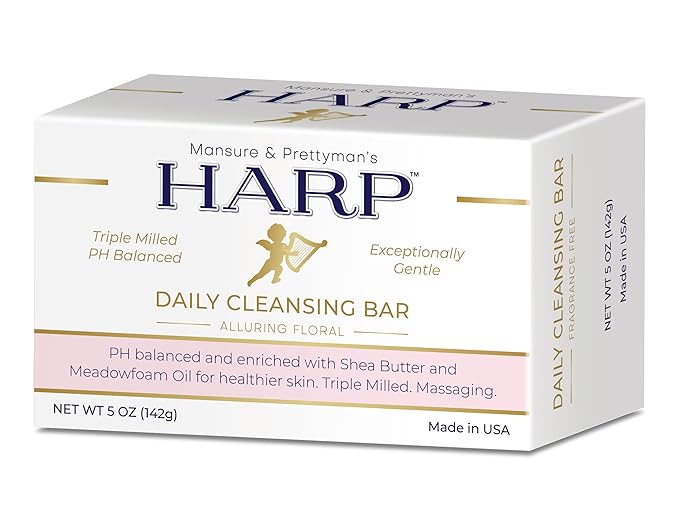 HARP pH-Balanced (5.0-6.0) Body Wash Bar - Exceptionally Gentle For Dry or Sensitive Skin + Shea Butter + Borage oil | Non-Comedogenic | Soap/Lye/Dye-Free. VANILLA LAVENDER FRAGRANCE