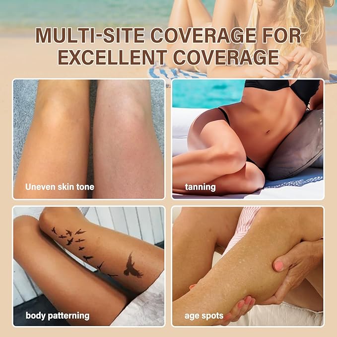 Boobeen Leg And Body Makeup Foundation, Waterproof Cover Skin Tone, 4 Oz