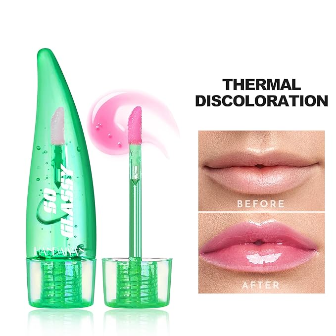 AKARY Hydrating Lip Glow Oil, Natural Transparent Lip Hydrating