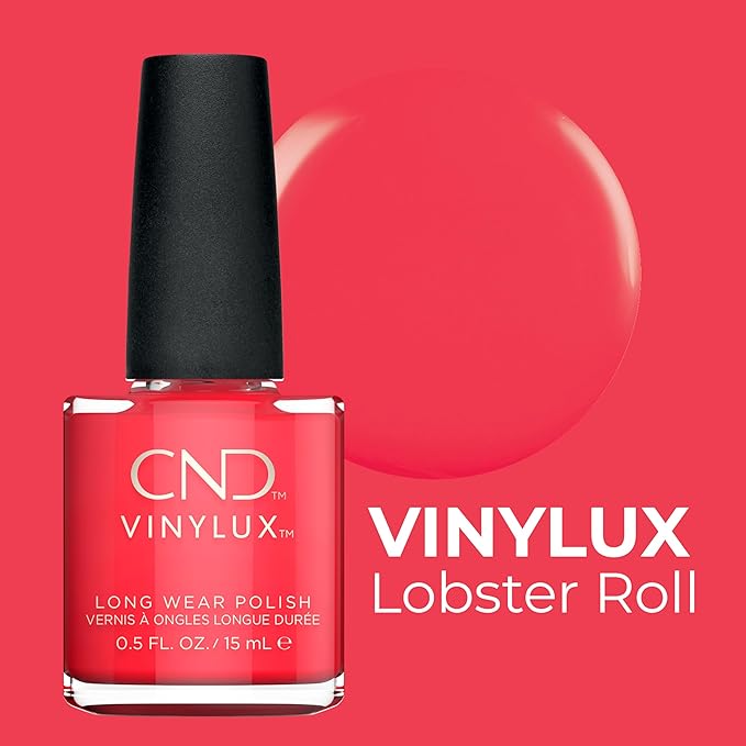 CND Vinylux Longwear Red Nail Polish, Gel-like Shine & Chip Resistant Color, Lobster Roll, 0.5 fl. oz