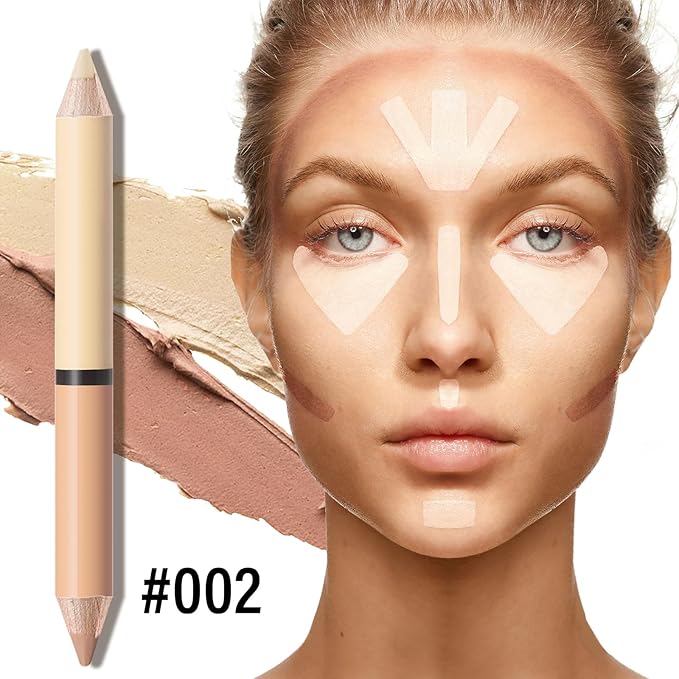 2 in 1 Cream Bronzer and Highlighter Stick,Cream