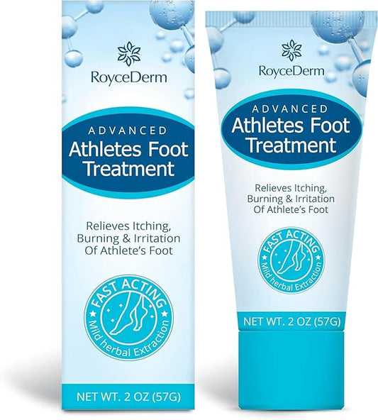 Roycederm Extra Strength Athletes Foot Treatment Cream - Powerful Antifungal Relief for Itching and Burning - Suitable for Men and Women