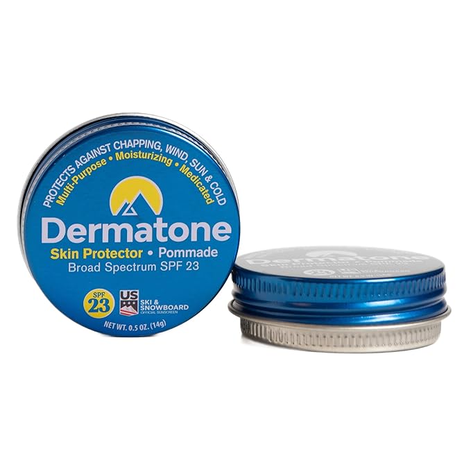 Dermatone Skin Protector Balm | Sun, Wind, Cold, Chapping & Frostbite Protection | Face and Lip Balm SPF23 | Moisturize & Repair Dry Skin | Barrier Cream | 0.5oz