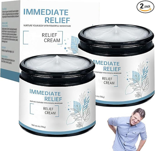 Magnesium Cream for Sleep, Magnesium-Relief Bone Healing Cream, Soothing Magnesium Lotion, Natural Joint Relief Gel for Neck,Waist,Back Hand Feet and Leg,for All Skin Types,4oz/113g(2pcs)