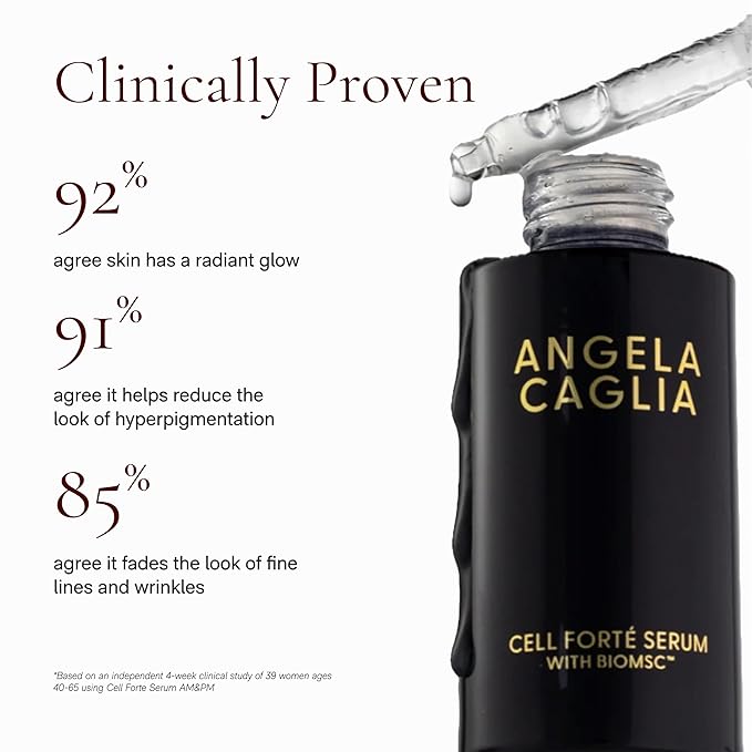 Cell Forté Serum | Billions of Human Stem Cell-derived Exosomes, Growth Factors, and Peptides with Hyaluronic Acid for Fine Lines and Wrinkles - Reduces Sun Damage & Hyperpigmentation - 4 in 1 Formula