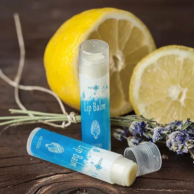 CRASPIRE Lip Balm Labels 80pcs Homemade Life-Blue）